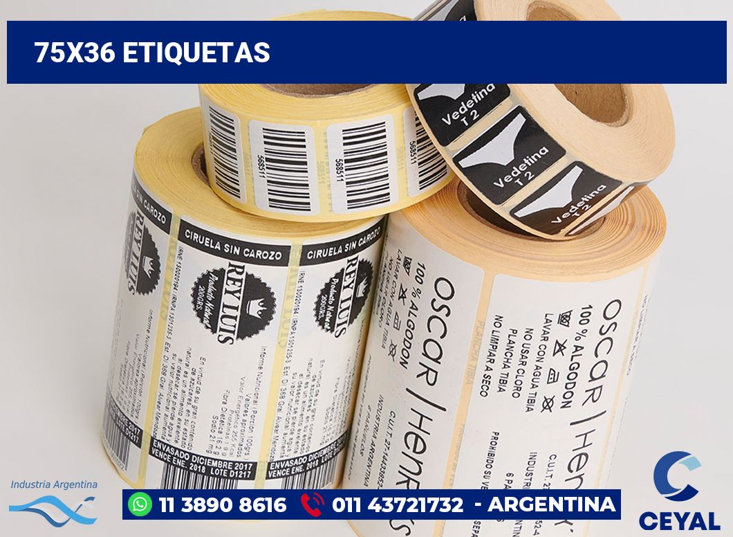 75x36 Etiquetas