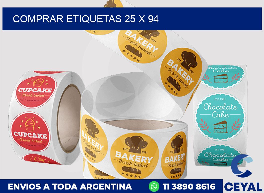 Comprar etiquetas 25 x 94