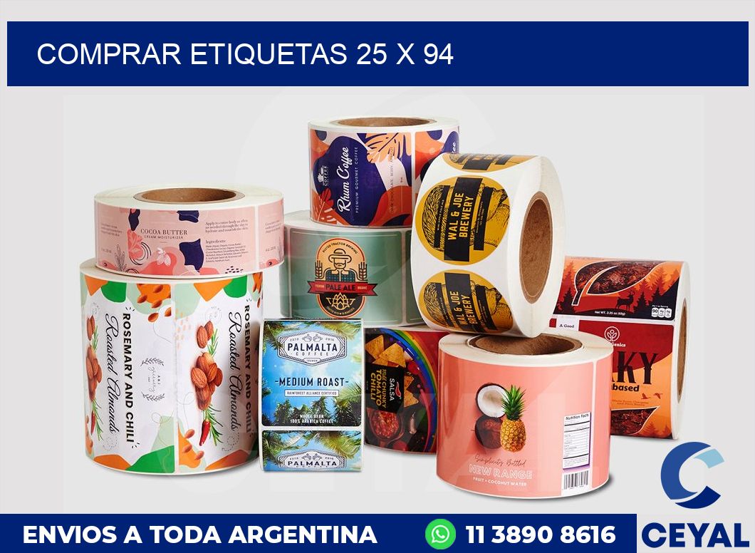 Comprar etiquetas 25 x 94