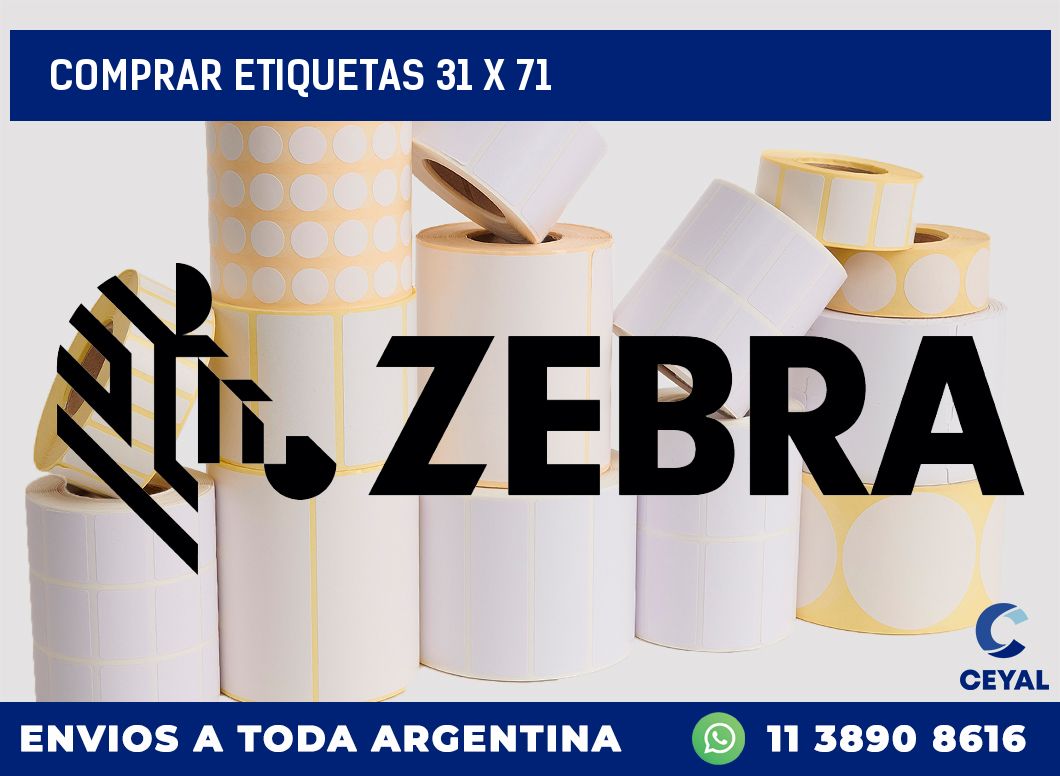 Comprar etiquetas 31 x 71