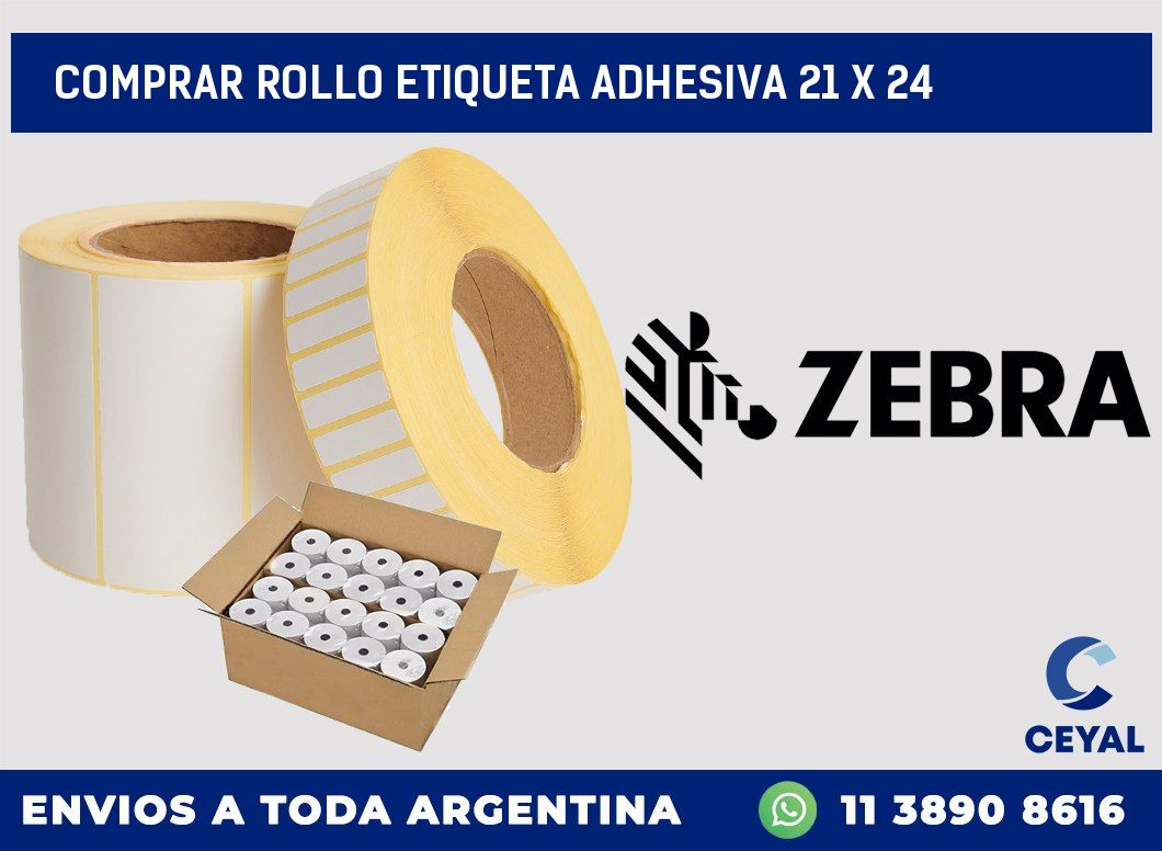 Comprar rollo etiqueta adhesiva 21 x 24