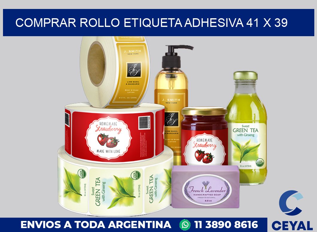 Comprar rollo etiqueta adhesiva 41 x 39