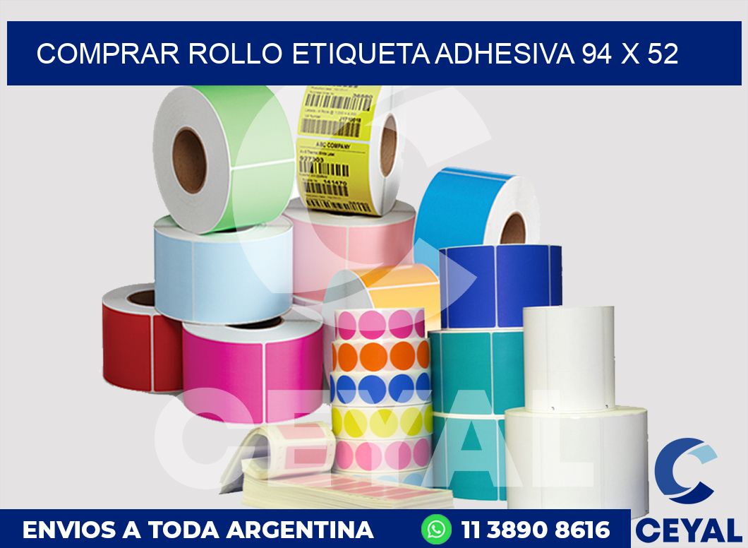 Comprar rollo etiqueta adhesiva 94 x 52
