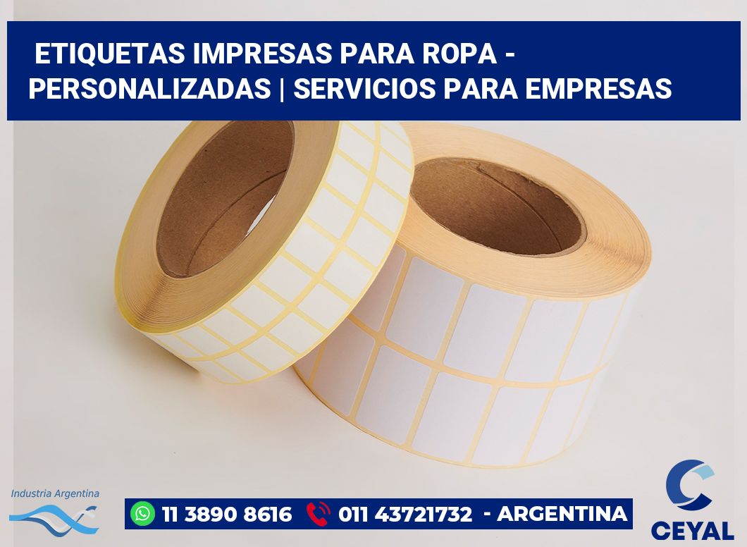 Etiquetas Impresas para ropa - Personalizadas | Servicios para empresas