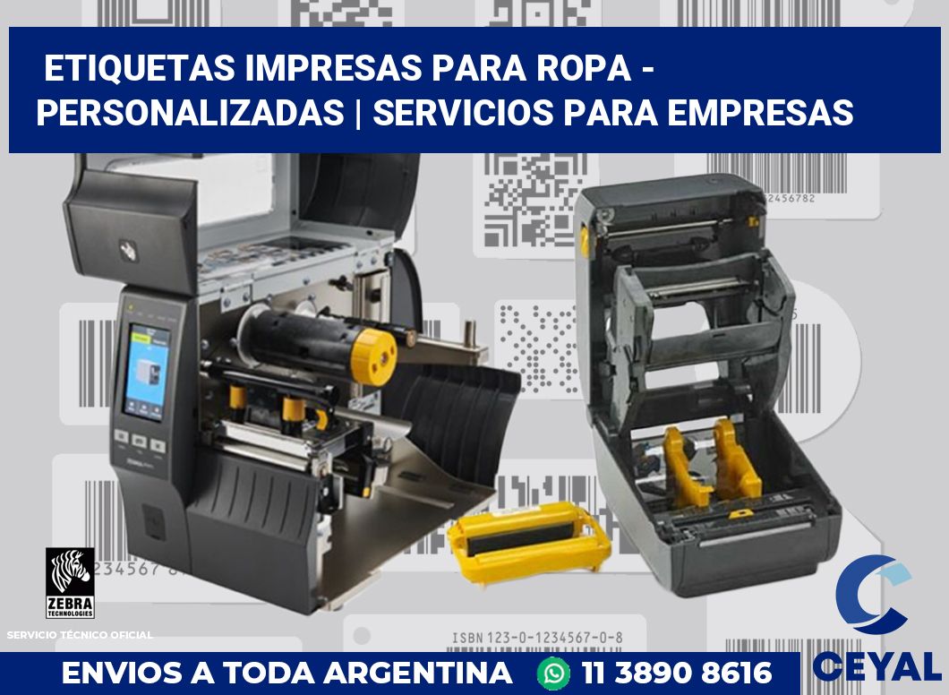 Etiquetas Impresas para ropa - Personalizadas | Servicios para empresas