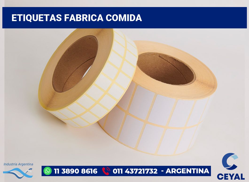 Etiquetas fabrica comida