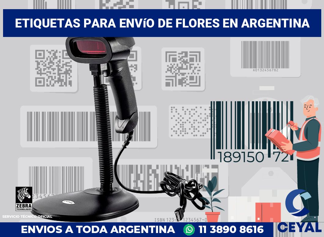Etiquetas para Envío de Flores en Argentina