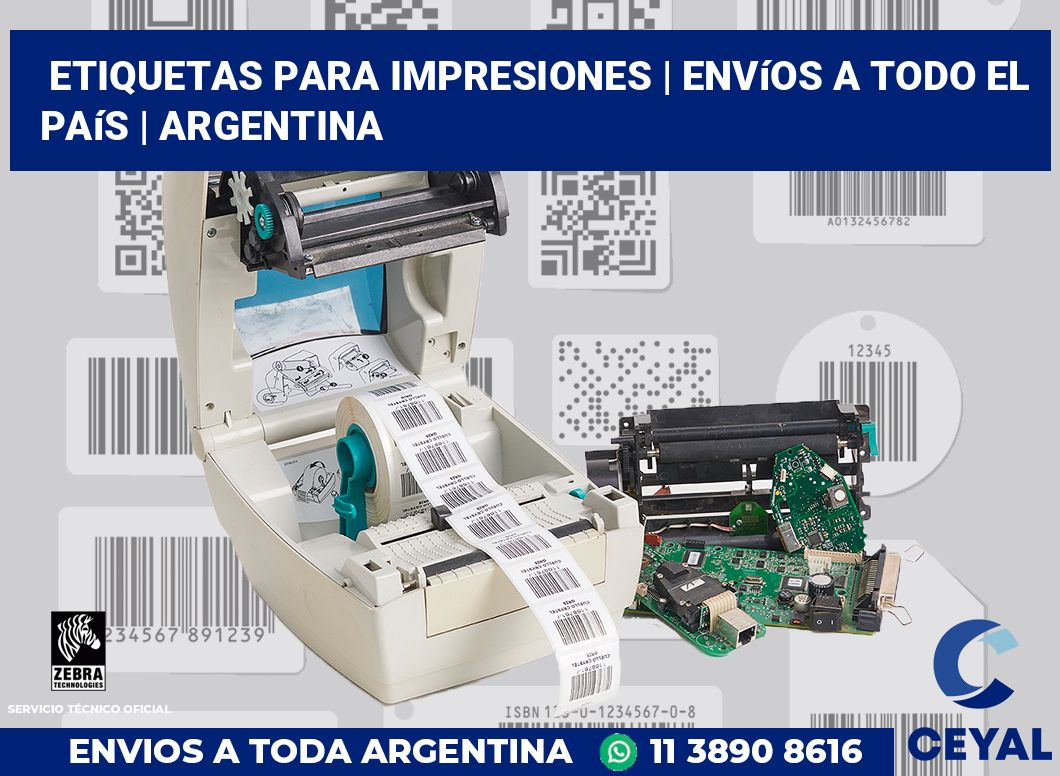Etiquetas para impresiones | Envíos a todo el país | Argentina