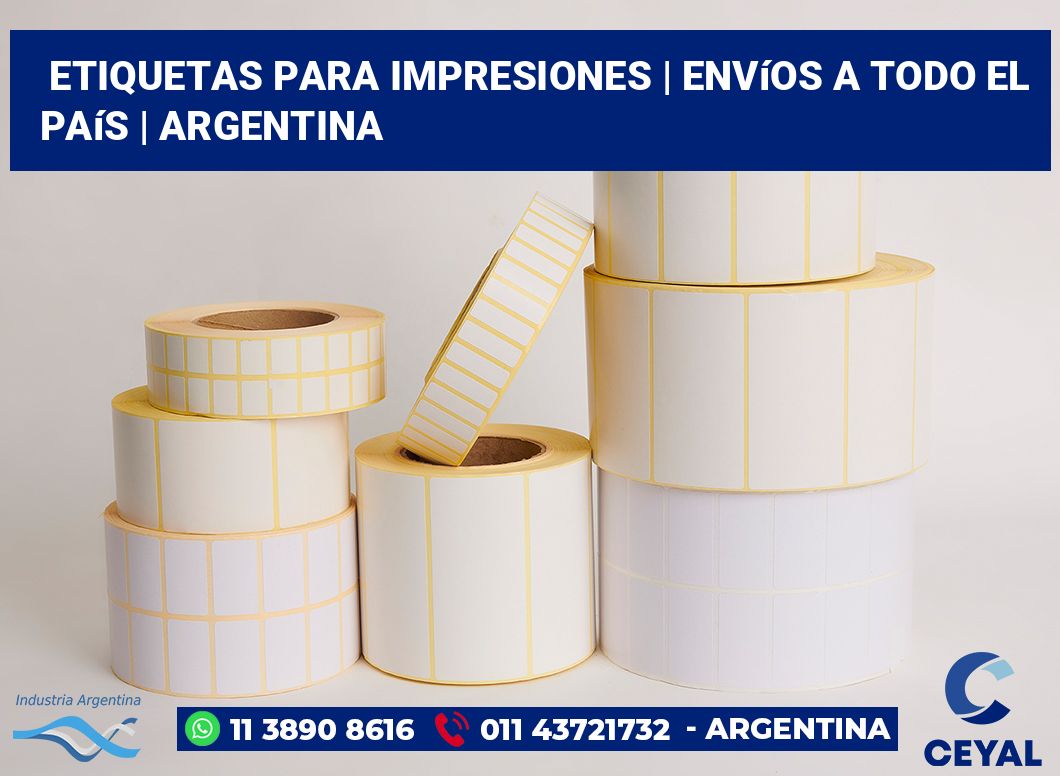 Etiquetas para impresiones | Envíos a todo el país | Argentina