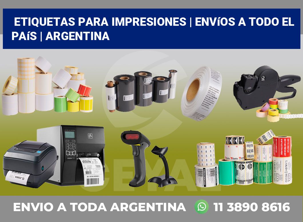 Etiquetas para impresiones | Envíos a todo el país | Argentina