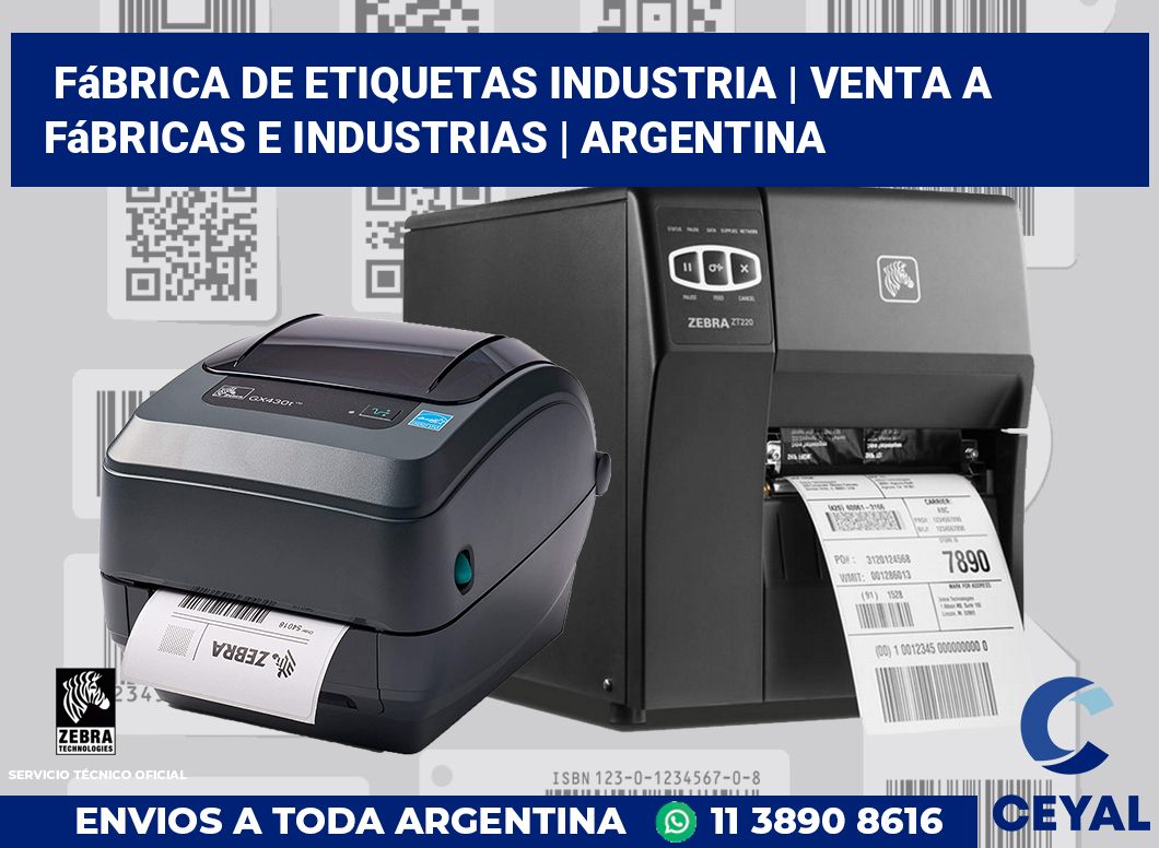 Fábrica de etiquetas industria | Venta a fábricas e industrias | Argentina