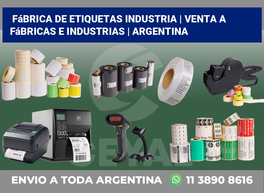 Fábrica de etiquetas industria | Venta a fábricas e industrias | Argentina