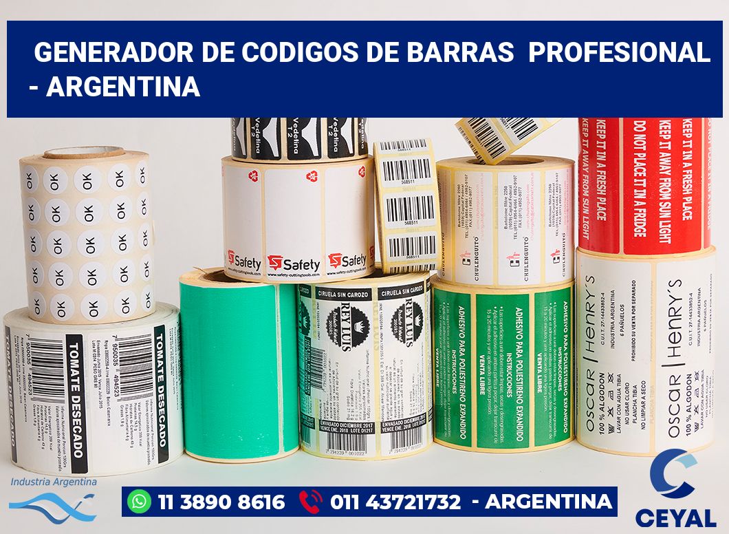 Generador de codigos de barras  profesional  - Argentina