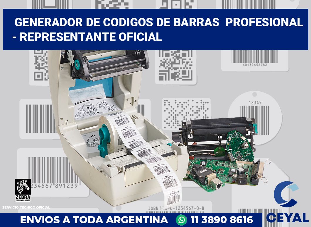 Generador de codigos de barras  profesional  - Representante oficial