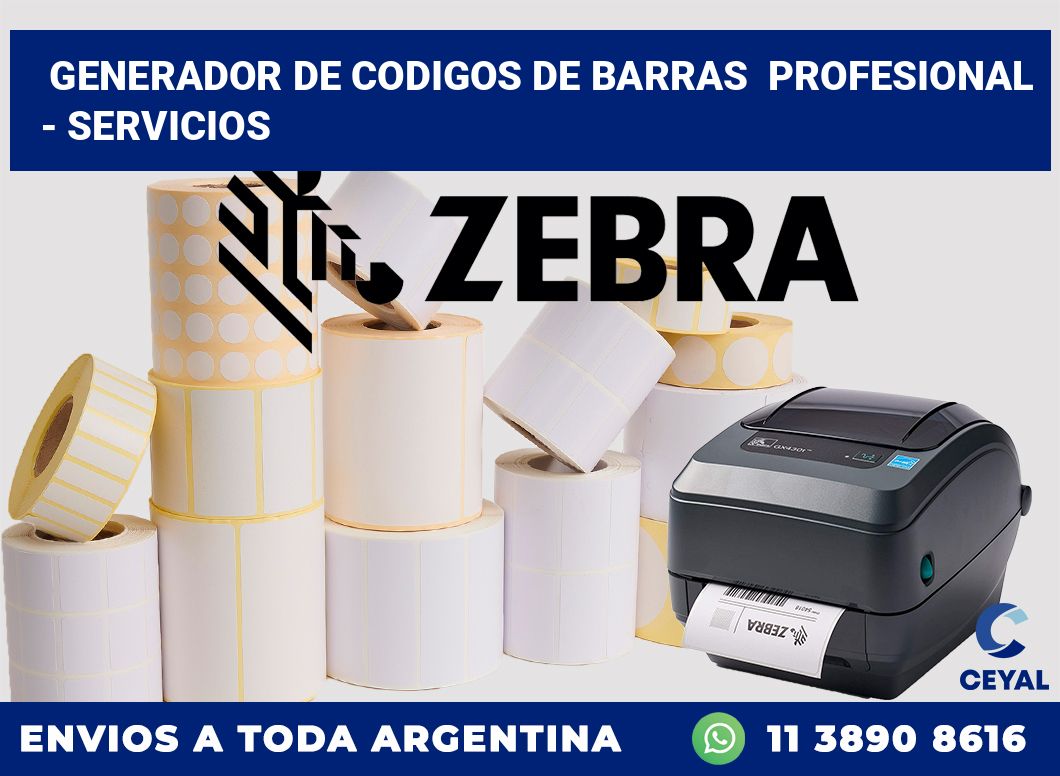 Generador de codigos de barras  profesional  – Servicios