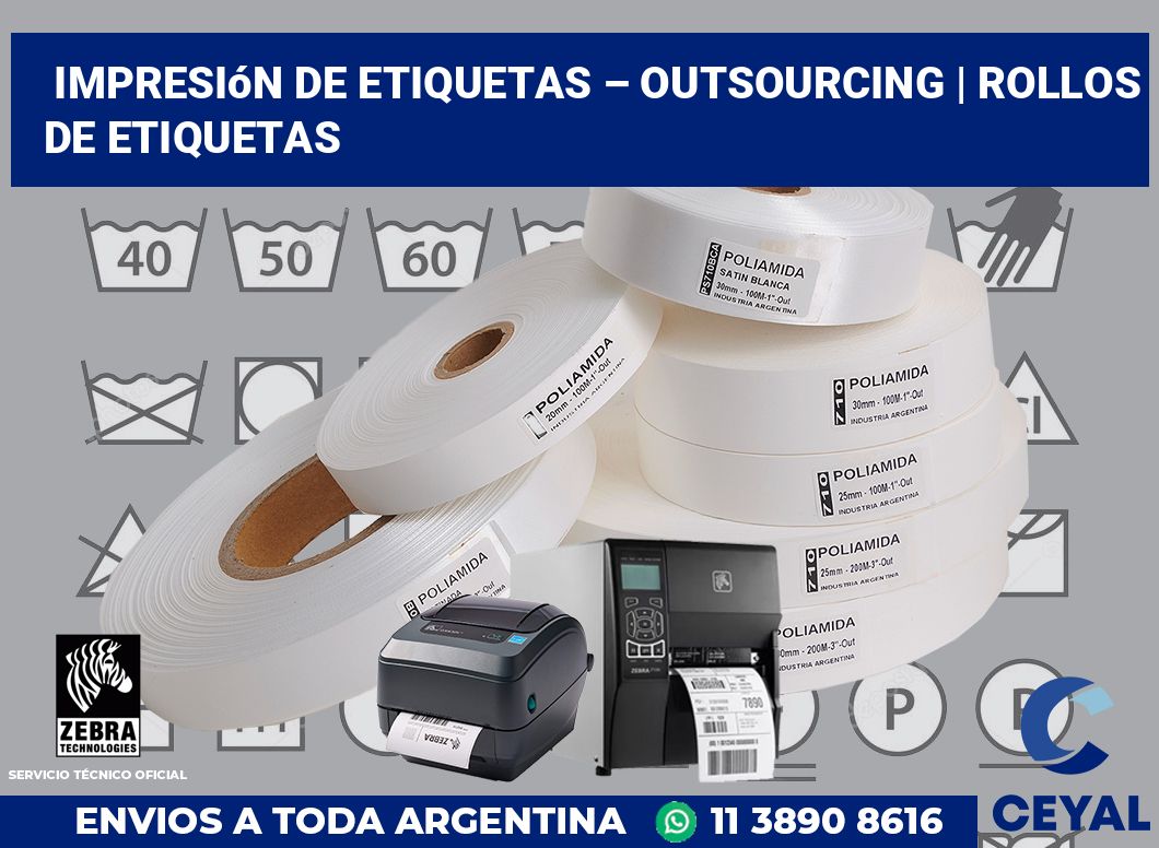 Impresión de etiquetas – Outsourcing | rollos de etiquetas