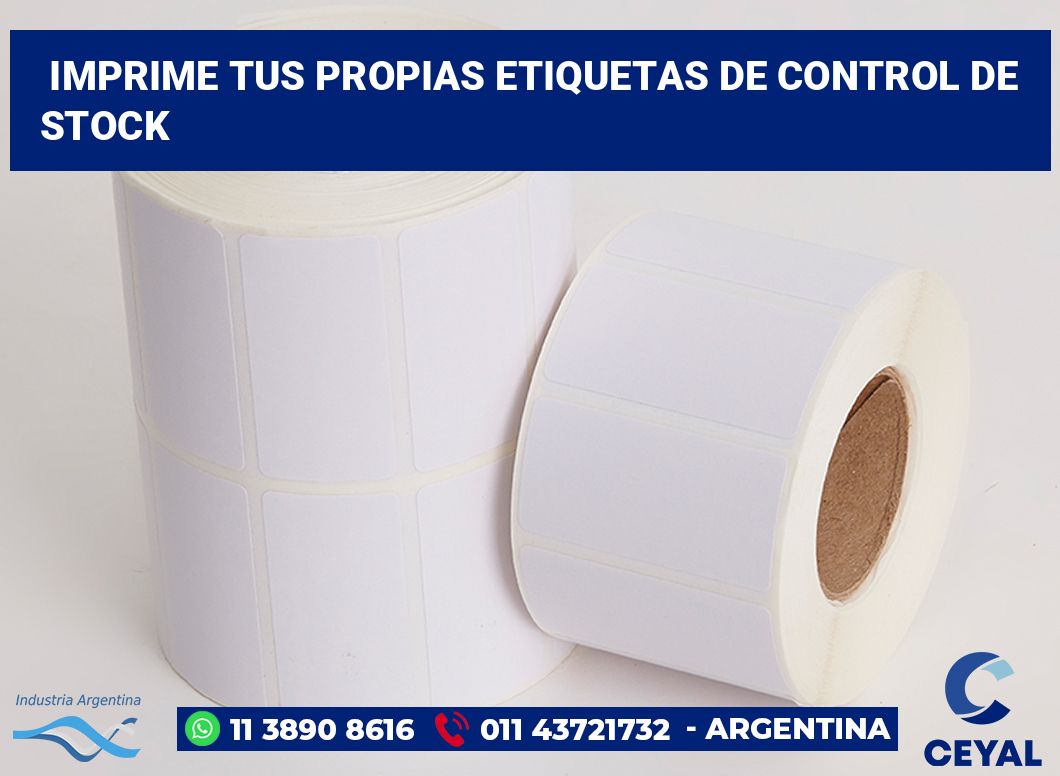Imprime tus Propias Etiquetas de control de stock