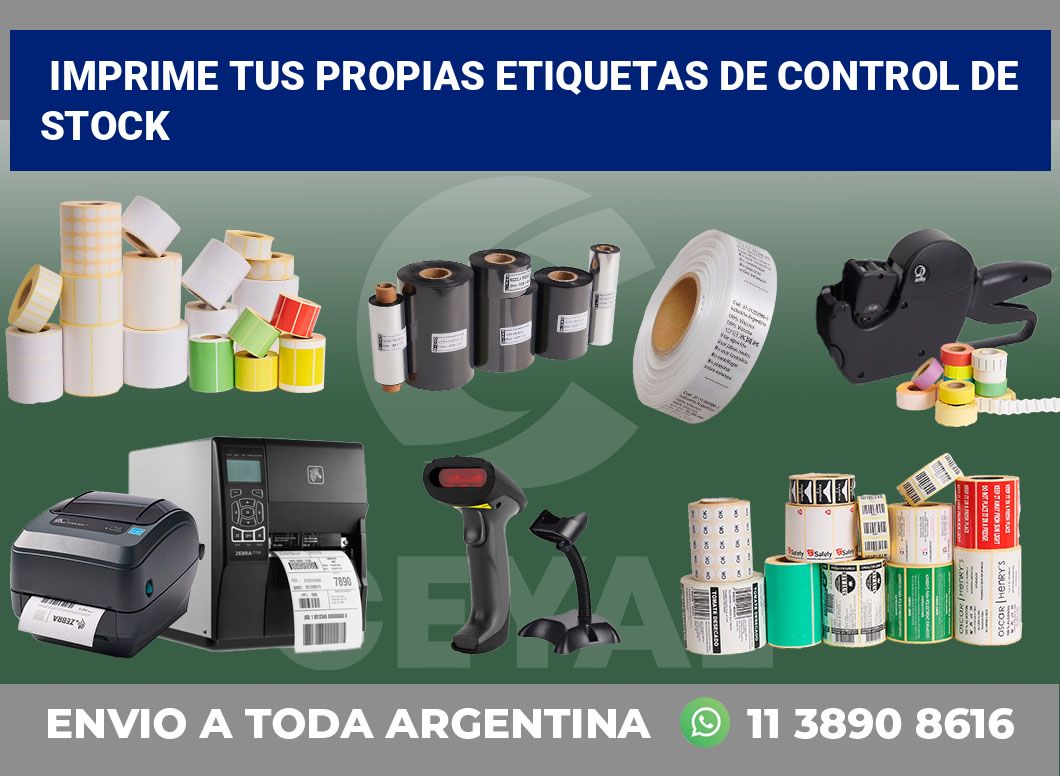 Imprime tus Propias Etiquetas de control de stock