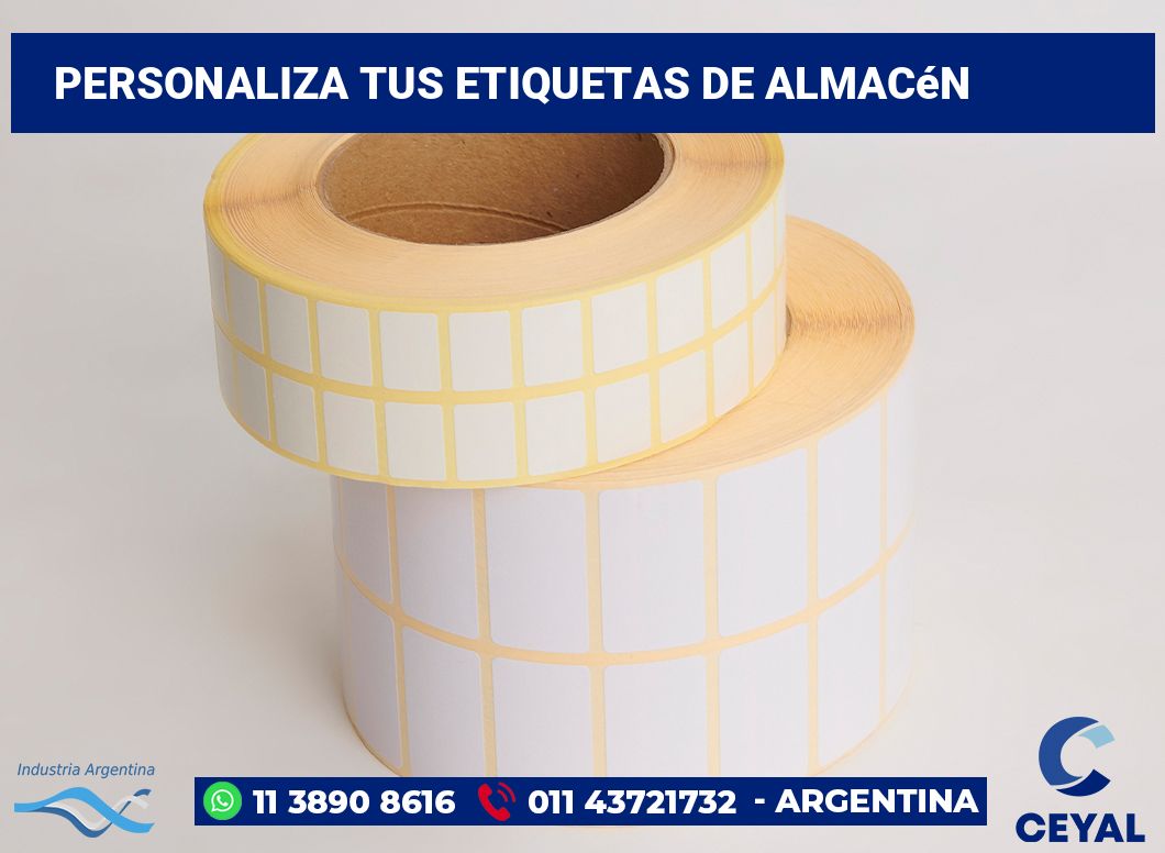 Personaliza tus Etiquetas de Almacén