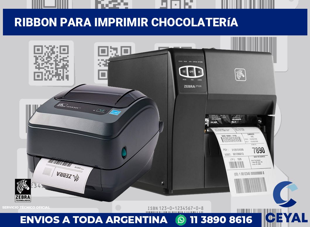 Ribbon para imprimir Chocolatería