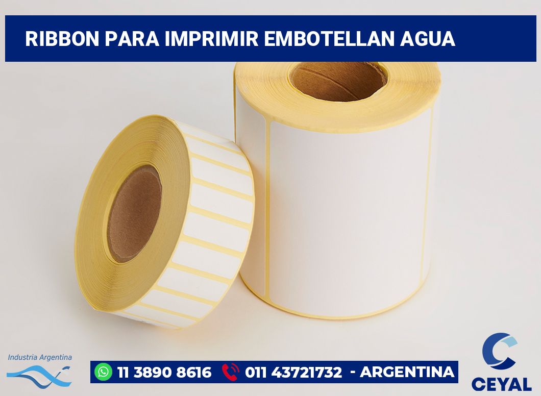 Ribbon para imprimir Embotellan agua