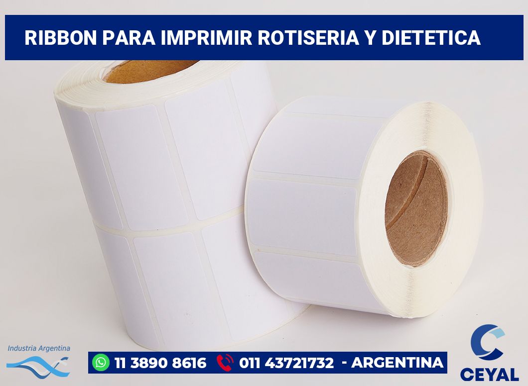 Ribbon para imprimir Rotiseria y dietetica