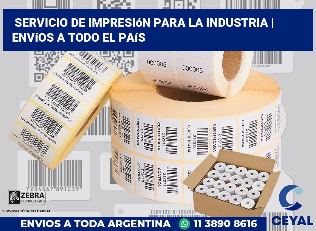 Servicio de impresión para la industria | Envíos a todo el país