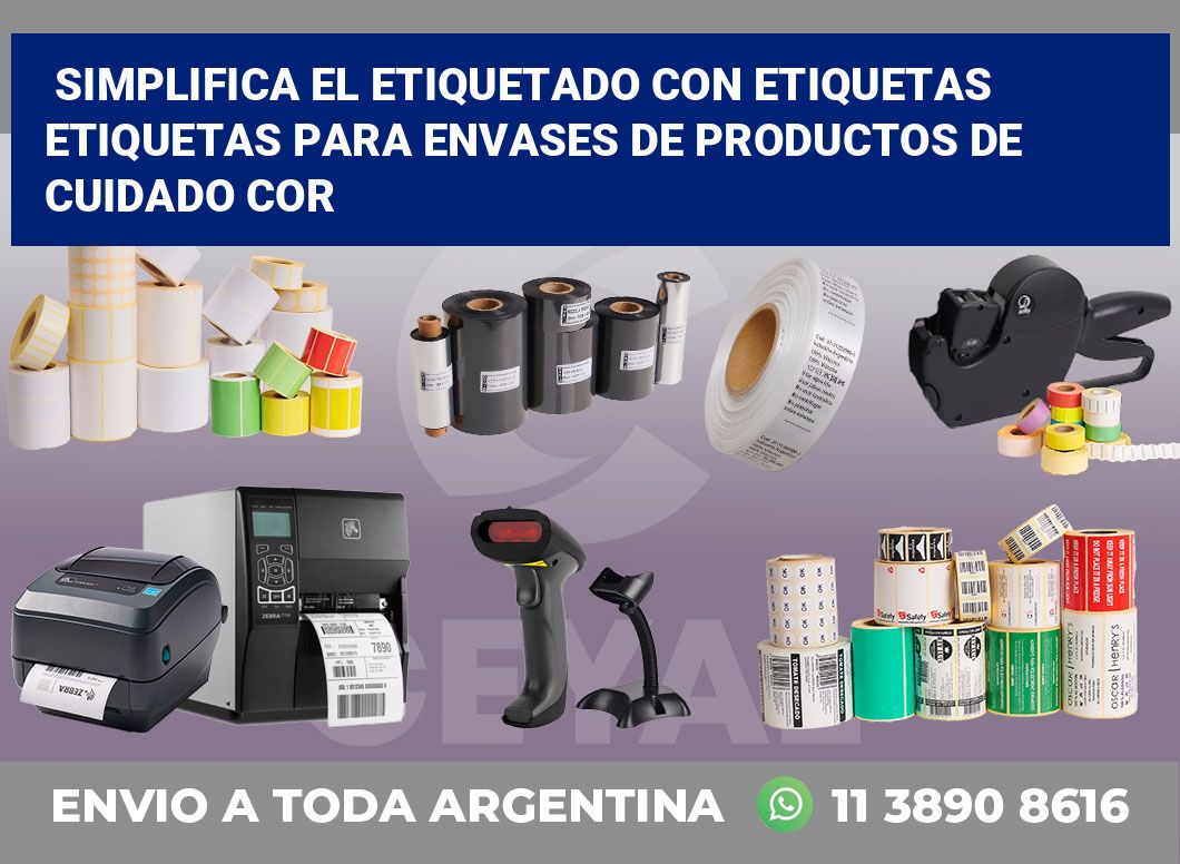 Simplifica el Etiquetado con Etiquetas Etiquetas para Envases de Productos de Cuidado Cor