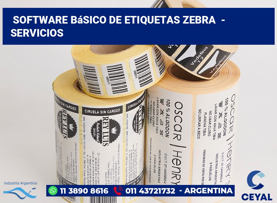 Software básico de etiquetas zebra - Servicios