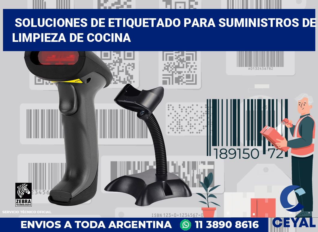 Soluciones de Etiquetado para Suministros de Limpieza de Cocina