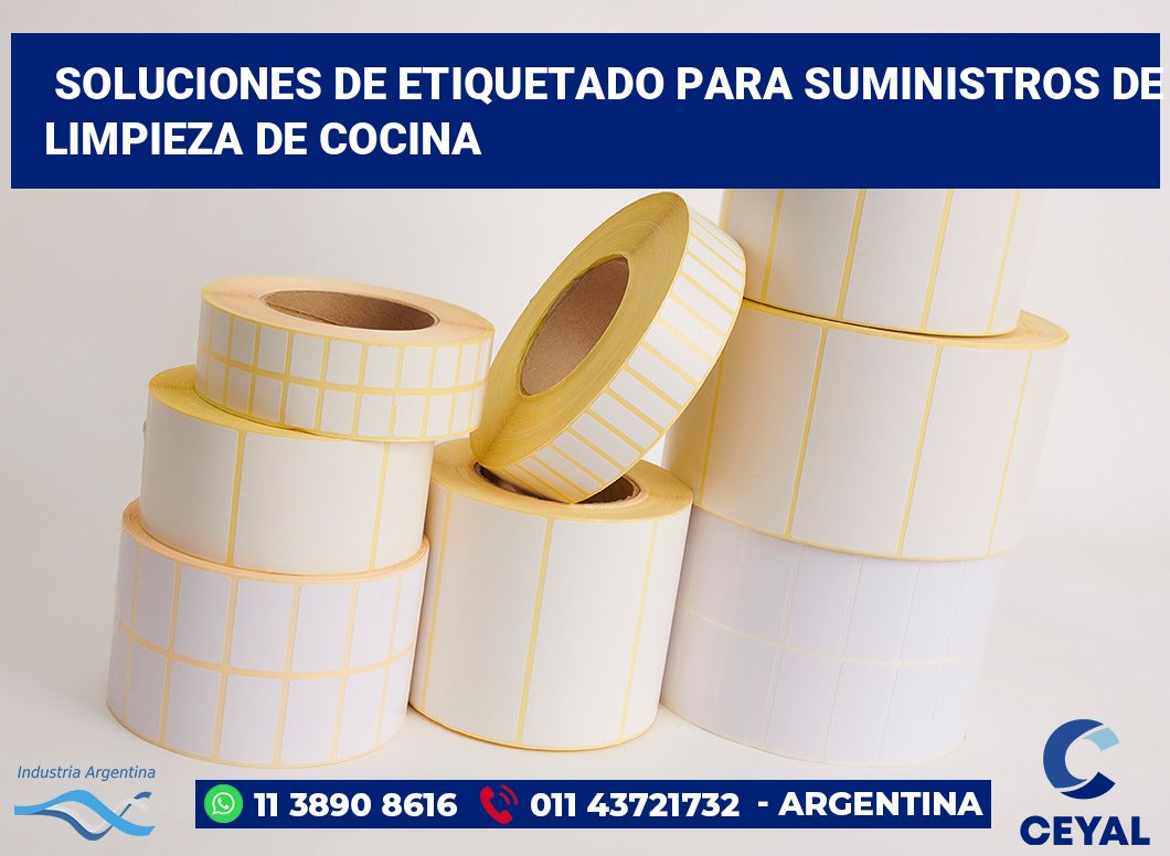 Soluciones de Etiquetado para Suministros de Limpieza de Cocina