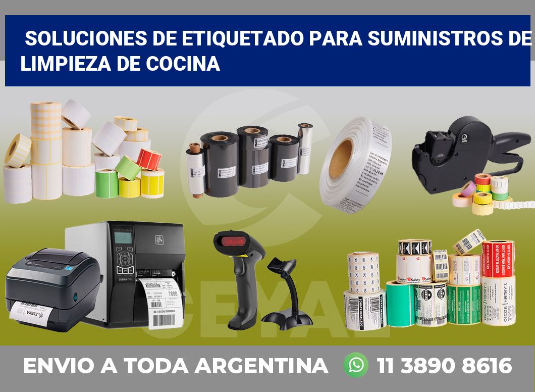 Soluciones de Etiquetado para Suministros de Limpieza de Cocina