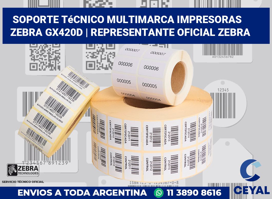 Soporte técnico multimarca impresoras Zebra GX420d | Representante oficial Zebra