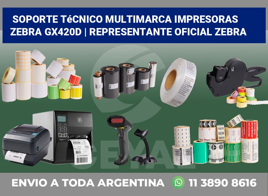 Soporte técnico multimarca impresoras Zebra GX420d | Representante oficial Zebra