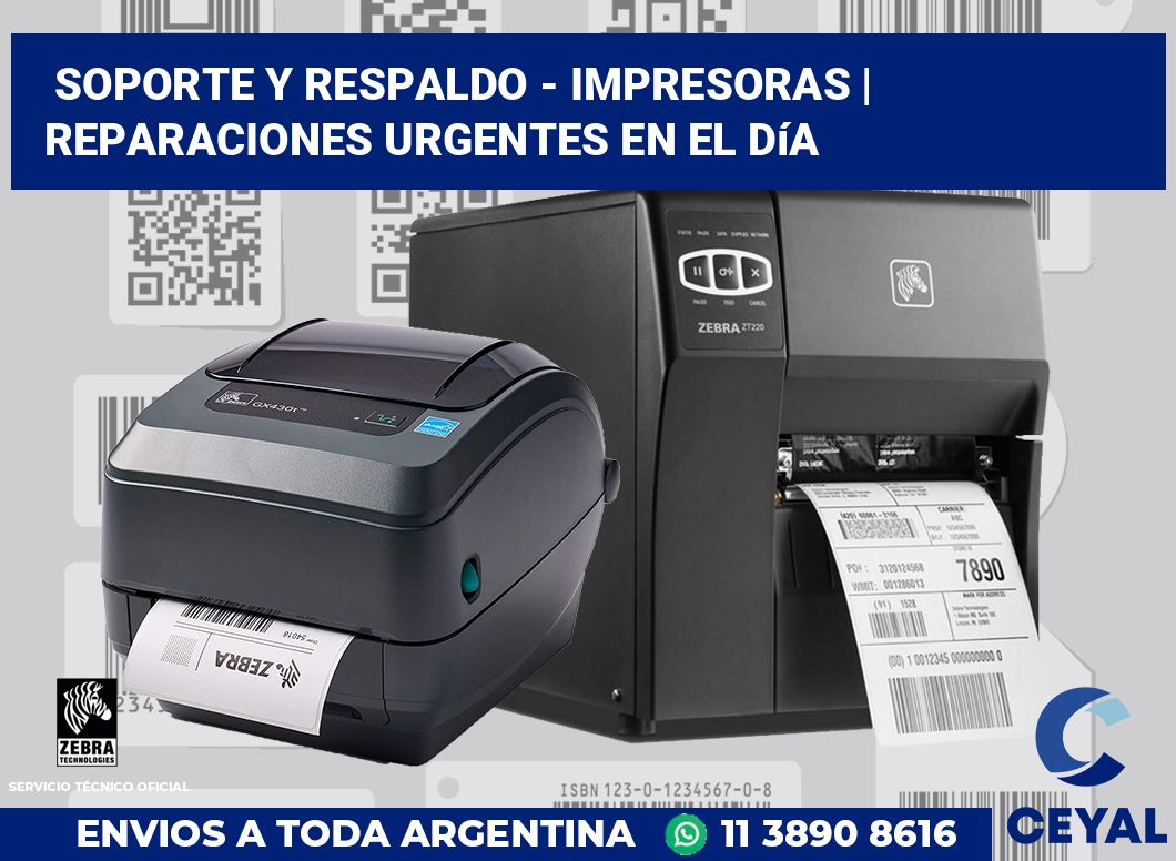 Soporte y respaldo - impresoras | Reparaciones urgentes en el día