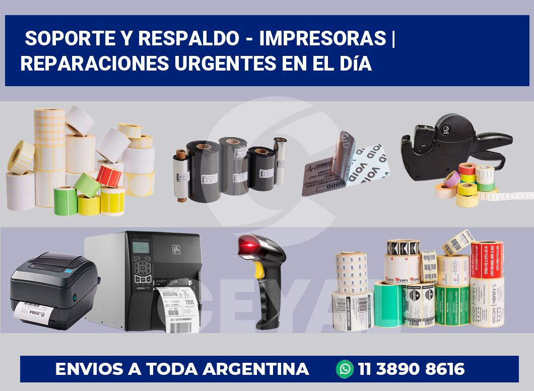 Soporte y respaldo – impresoras | Reparaciones urgentes en el día