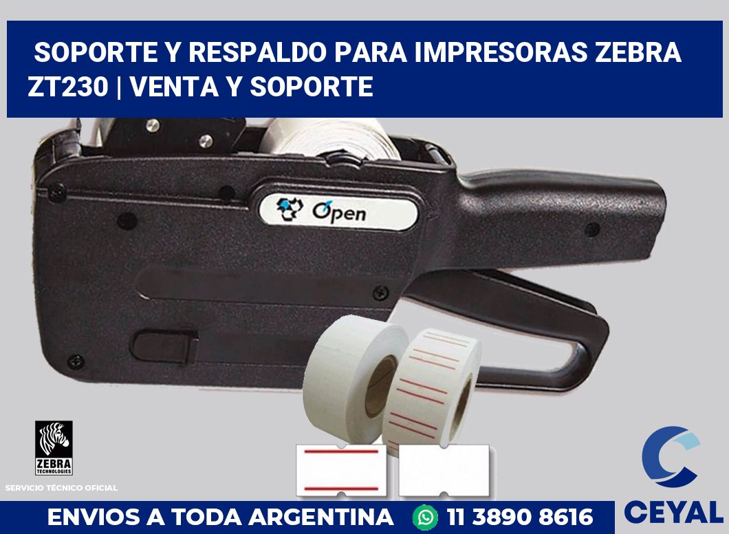 Soporte y respaldo para impresoras Zebra ZT230 | Venta y soporte