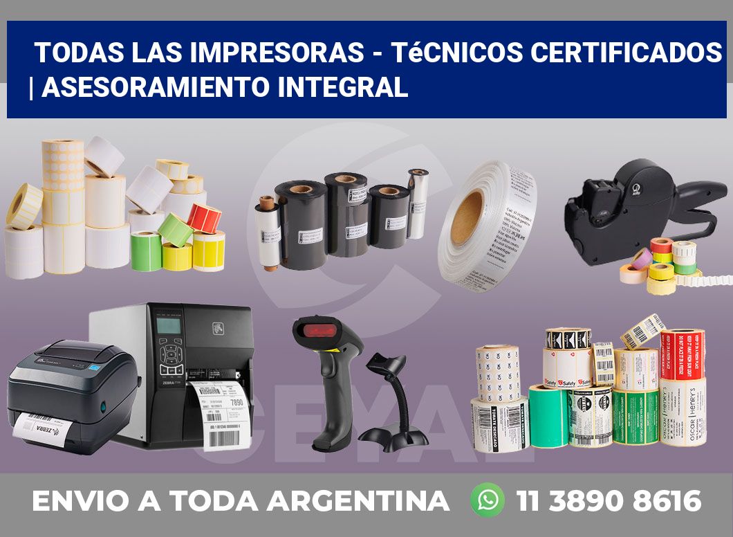 Todas las impresoras – Técnicos certificados | Asesoramiento integral