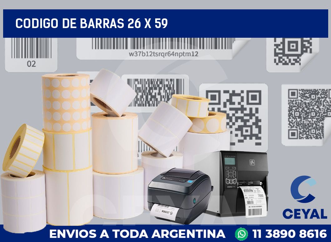 codigo de barras 26 x 59