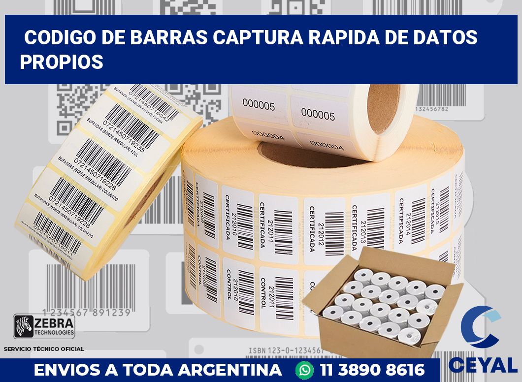 codigo de barras captura rapida de datos  propios