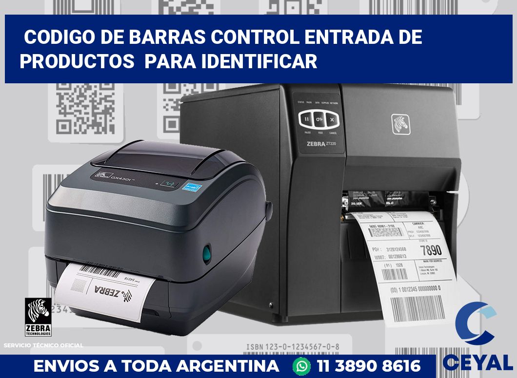 codigo de barras control entrada de productos  para identificar