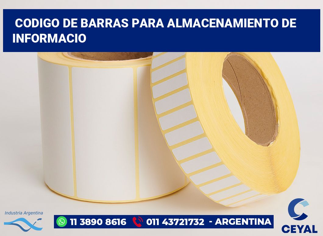 codigo de barras para almacenamiento de informacio