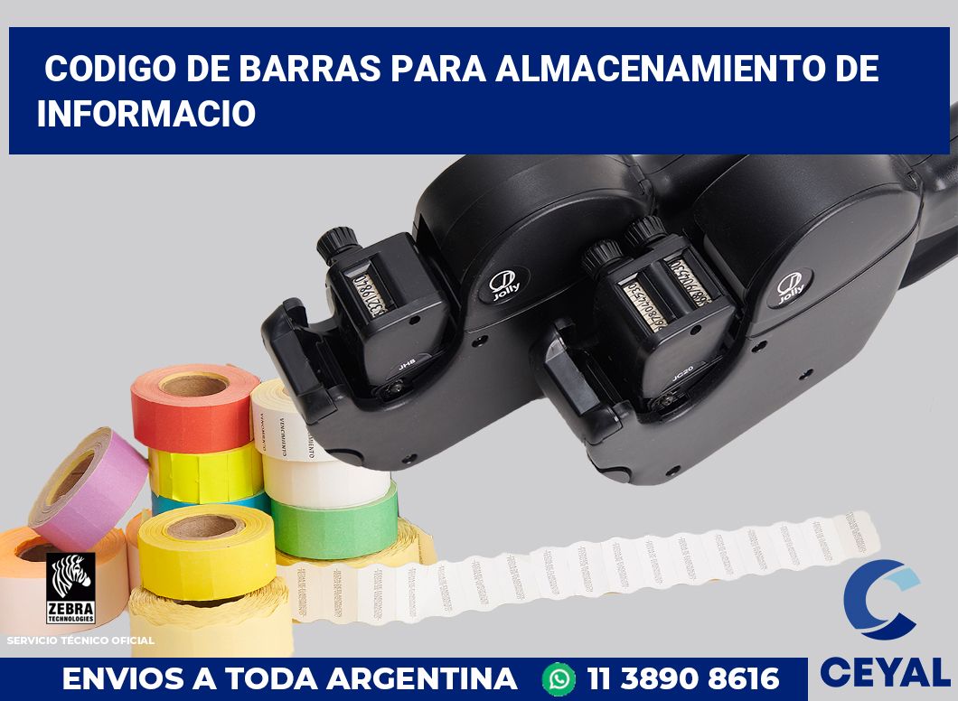 codigo de barras para almacenamiento de informacio