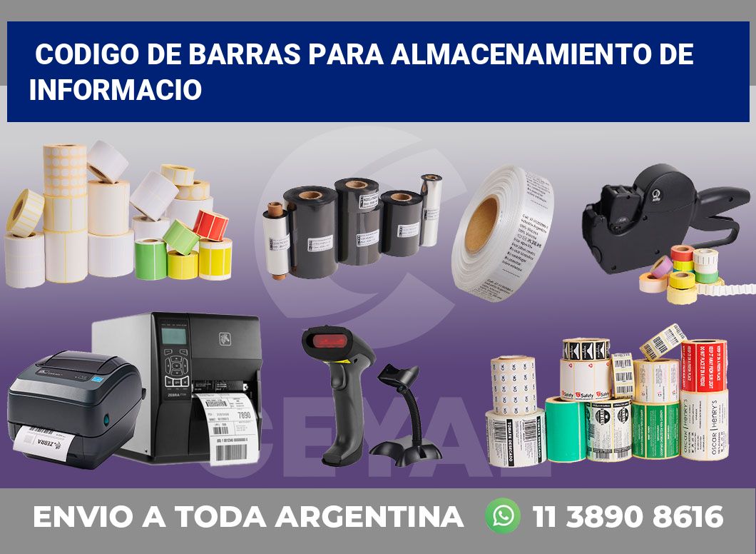 codigo de barras para almacenamiento de informacio