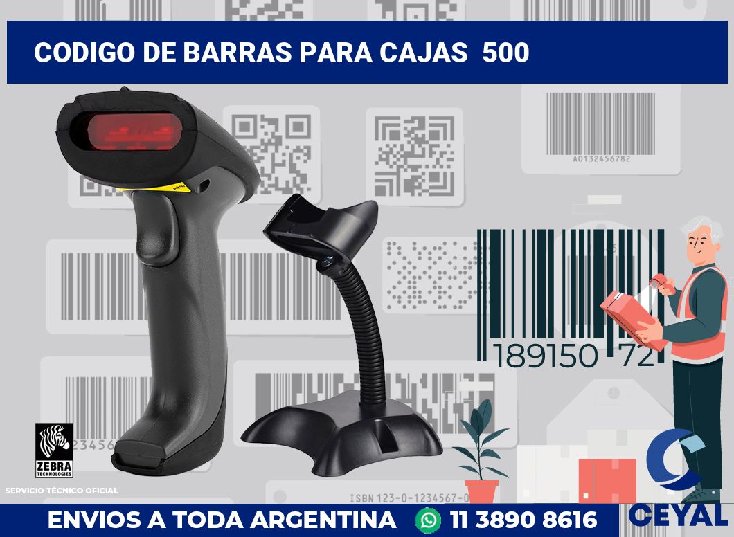 codigo de barras para cajas  500