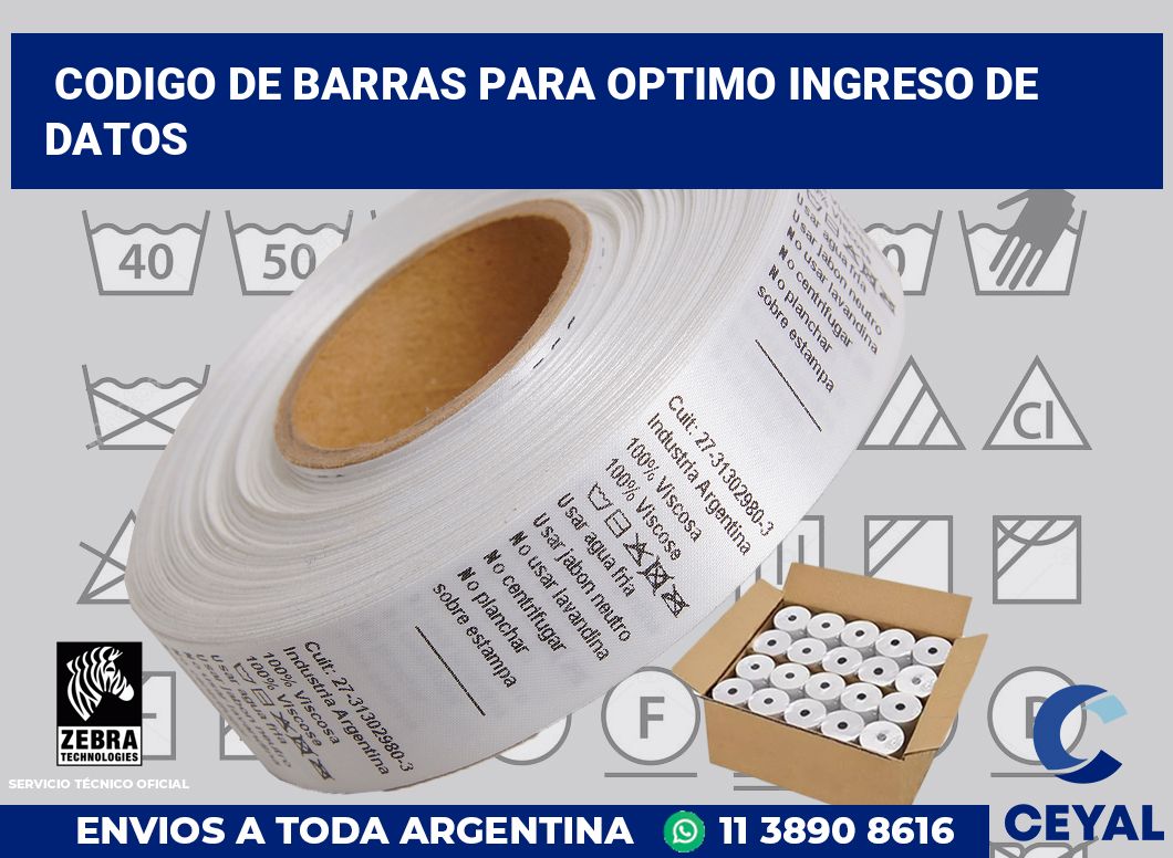 codigo de barras para optimo ingreso de datos