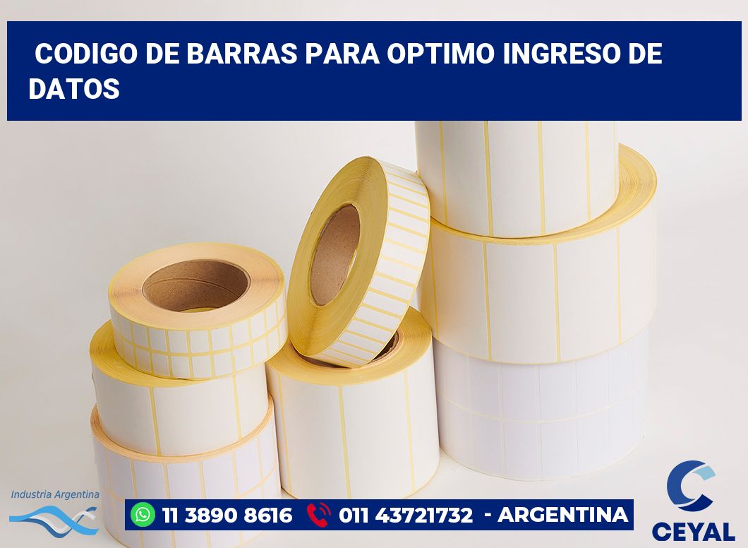 codigo de barras para optimo ingreso de datos
