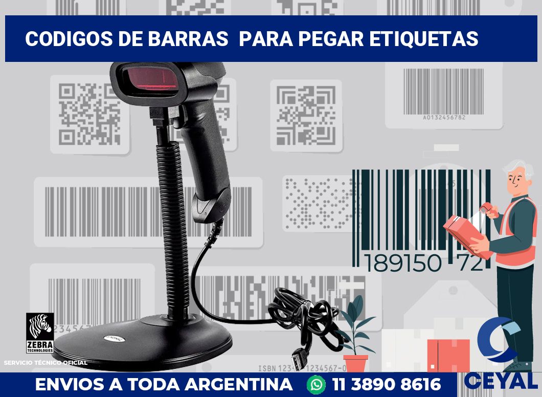 codigos de barras  para pegar etiquetas