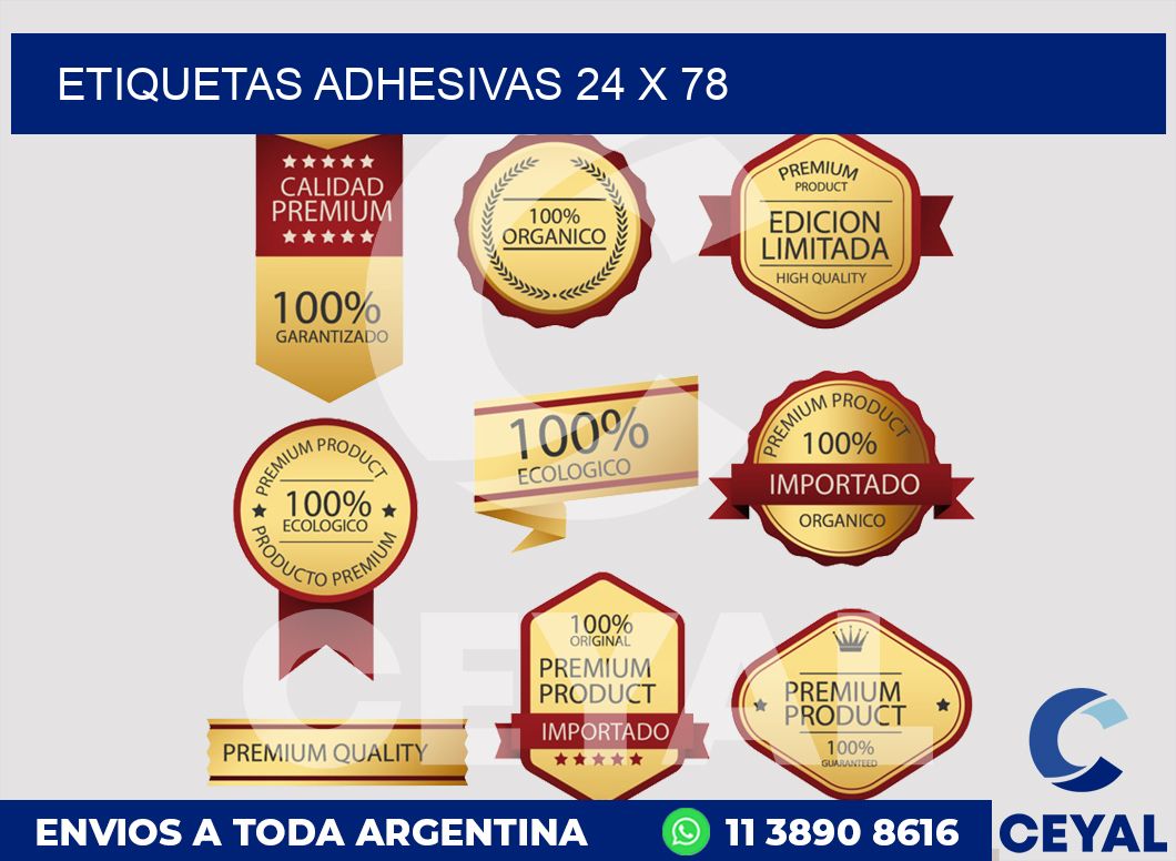 etiquetas adhesivas 24 x 78