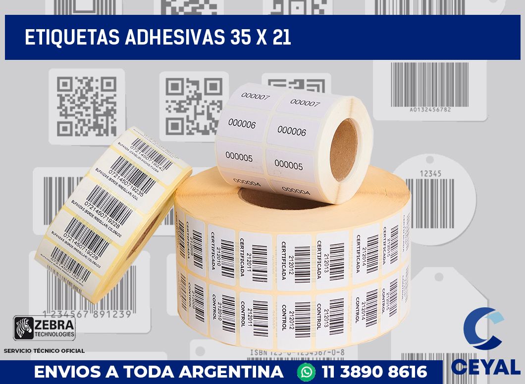 etiquetas adhesivas 35 x 21